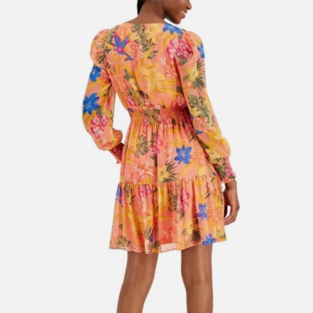 NWT Anne Klein Floral V-Neck Dress size 8 - Picture 2 of 9